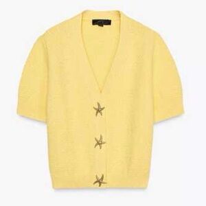 Zara Yellow Knit Cardigan